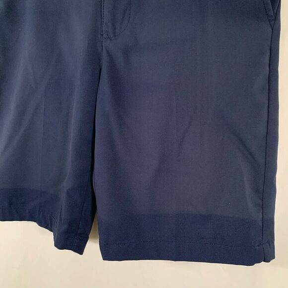 IZOD Golf Shorts Men's 32 Solid Blue Straight Chino Pockets Discolored - Picture 3 of 7
